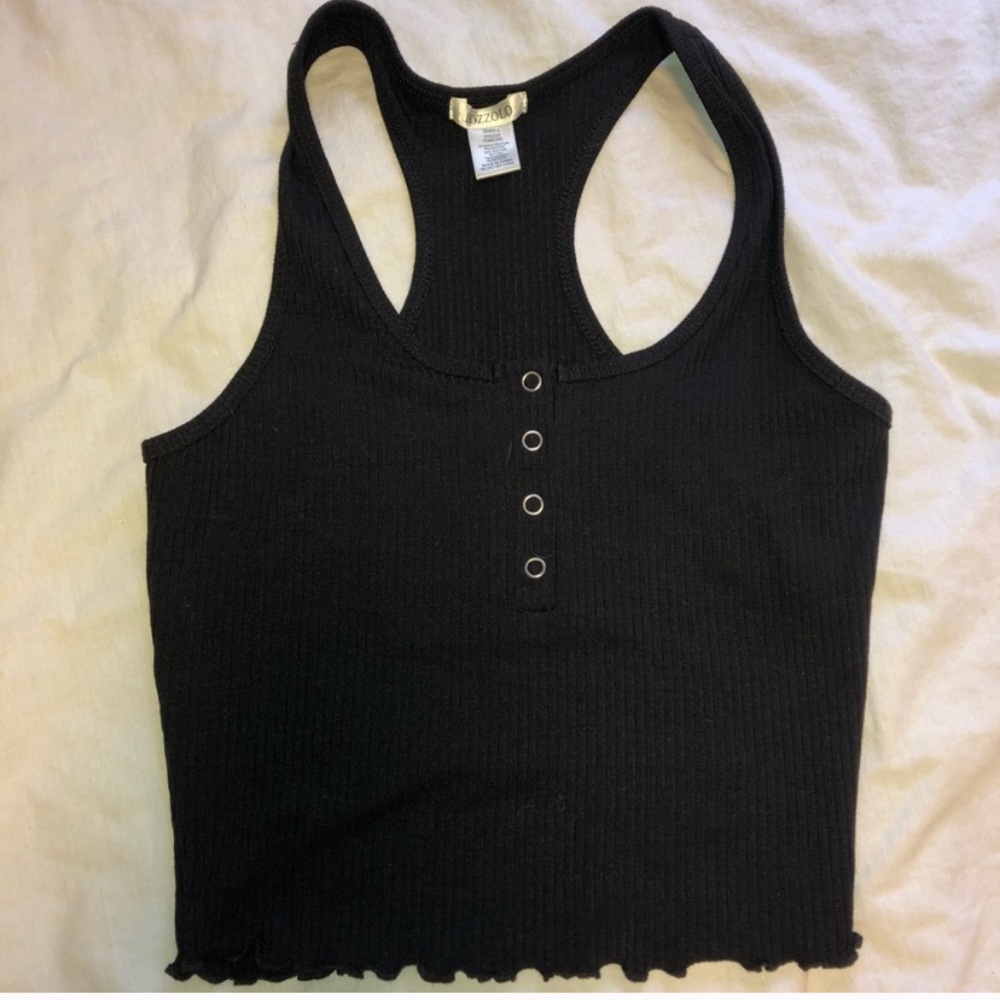 Black cropped Tanktop